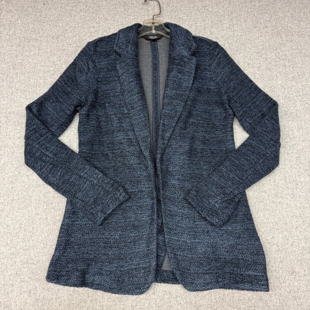 Simply Vera Vera Wang Cardigan Sweater XS Navy Blue Marled Open Front Blazer